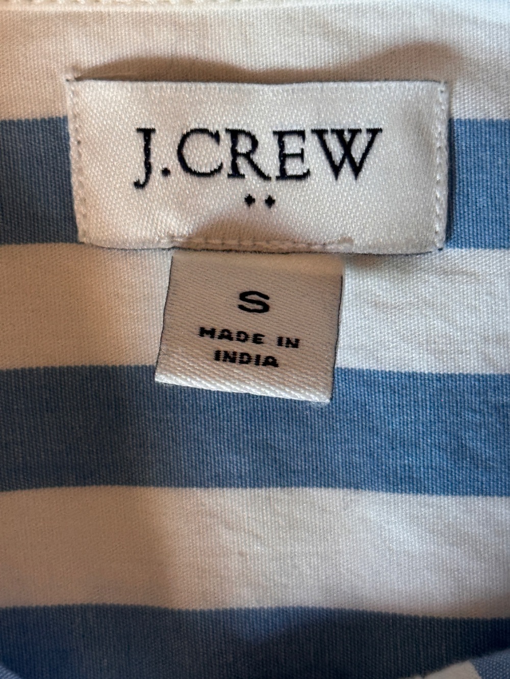 J.Crew Blue White Striped Button Front Shirt Cotton Stretch Women’s Small - Picture 7 of 11